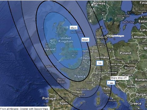 satellite footprint for spain satellite footprint for spain